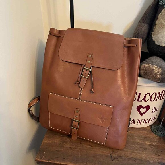 NEW WITH TAGS PATRICIA NASH LEATHER BACKPACK - Picture 1 of 4